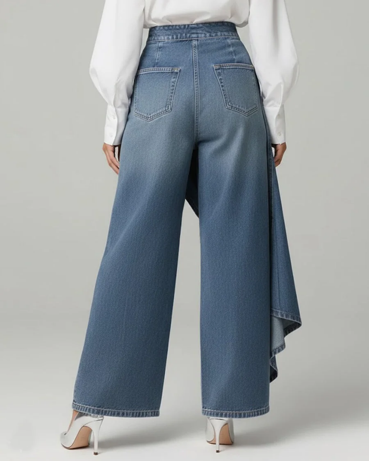 Calvra | Denim Wrap Trousers