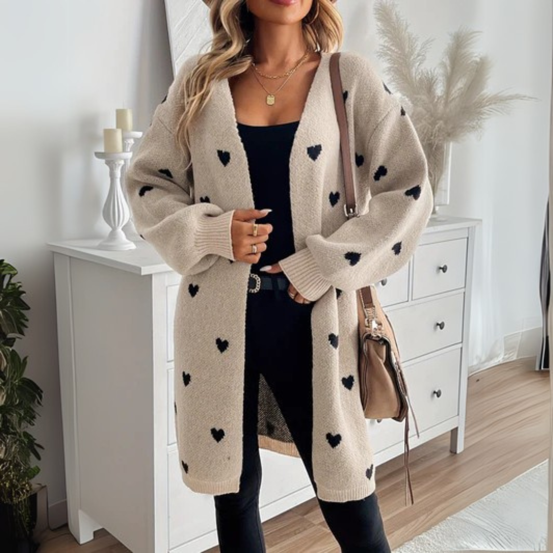 Julia | Heart Pattern Cardigan