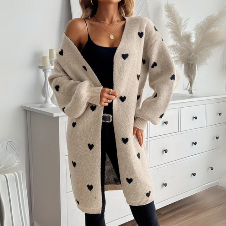 Julia | Heart Pattern Cardigan