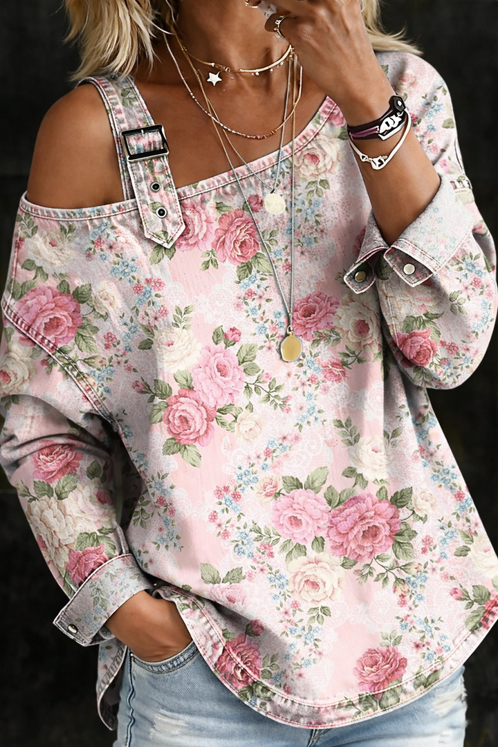 Brooklyn | Floral Collar Denim Dress