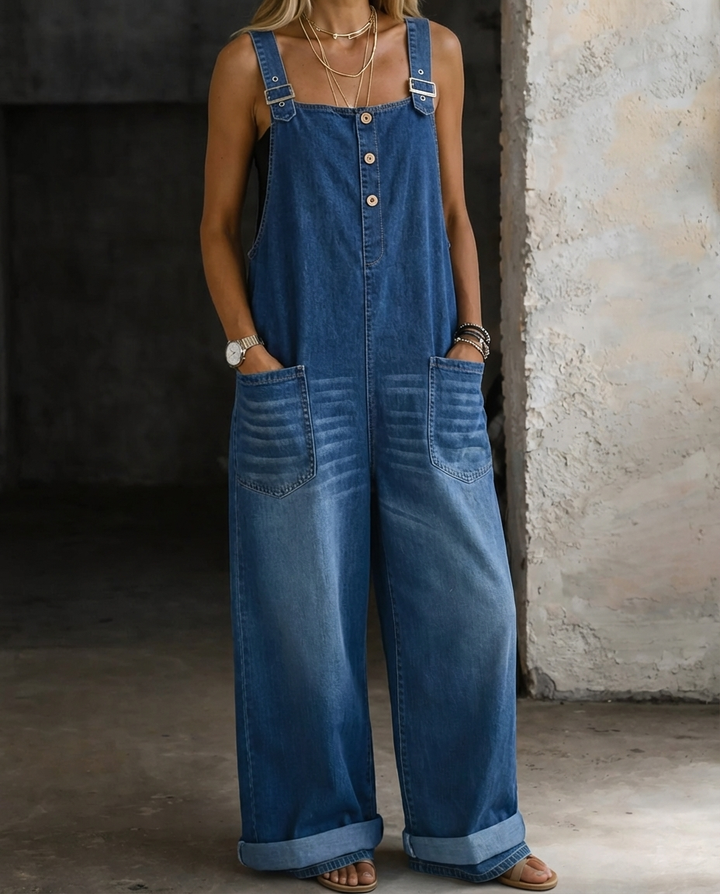 Brooke | Pocket Bib Denim Overalls