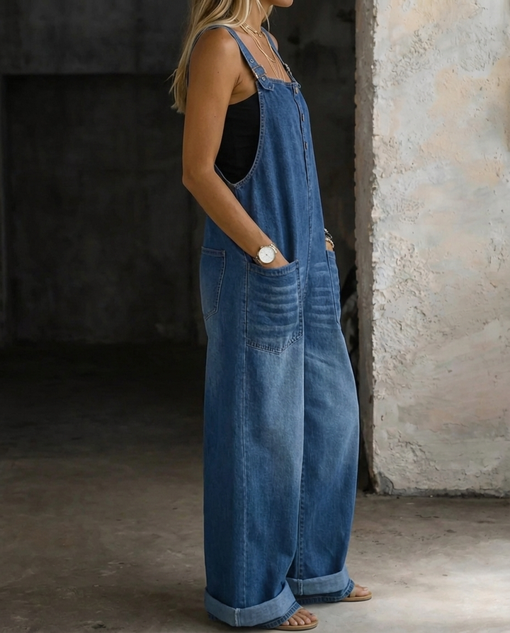 Brooke | Pocket Bib Denim Overalls