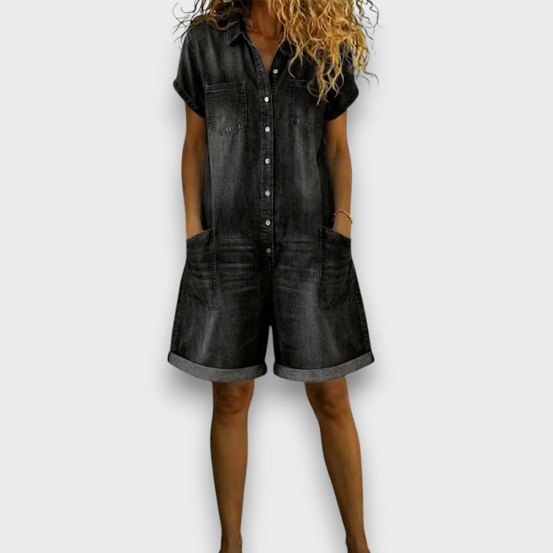 Sophie | Relaxed Vintage Short Overalls